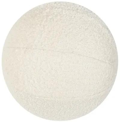 Ivory Boucle Round Pillow