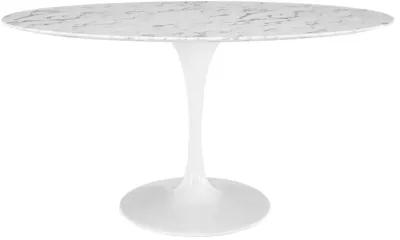 Amico 60" Oval Artificial Marble Dining Table