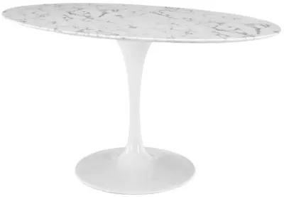 Amico 60" Oval Artificial Marble Dining Table