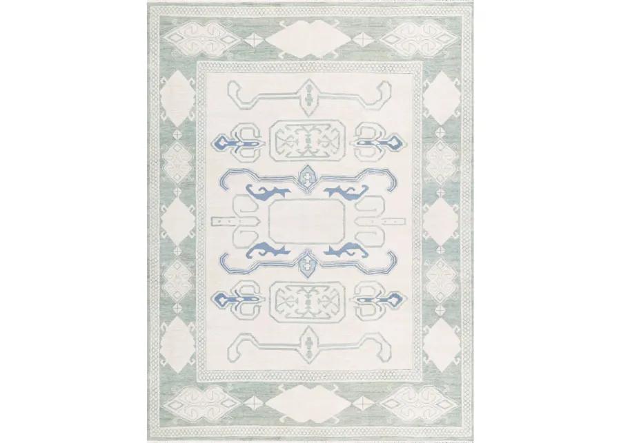 Clarita Blue Turkish Knot Rug