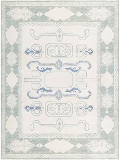 Clarita Blue Turkish Knot Rug