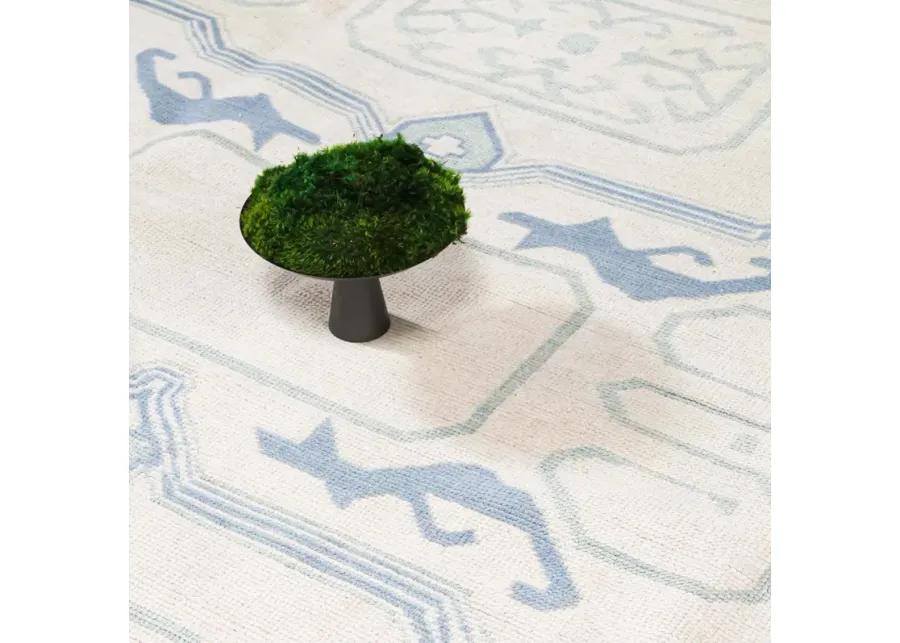 Clarita Blue Turkish Knot Rug