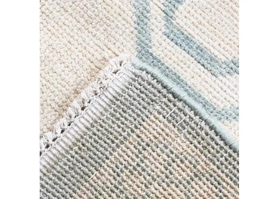 Clarita Blue Turkish Knot Rug