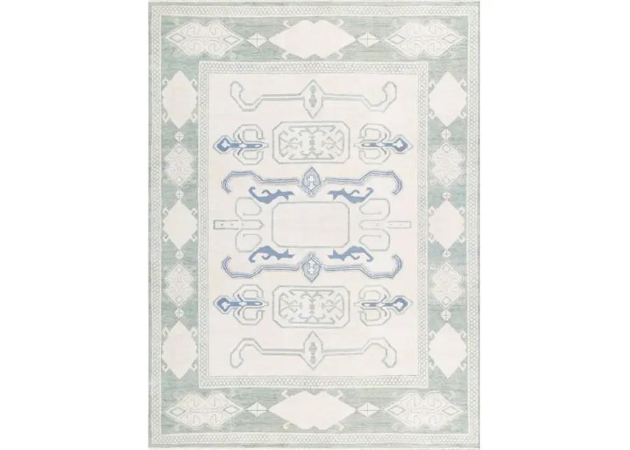 Clarita Blue Turkish Knot Rug