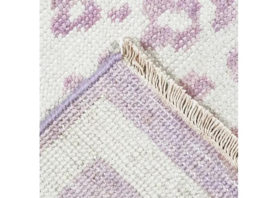 In Stock 9x12 Ariella Lavender Turkish Knot Rug