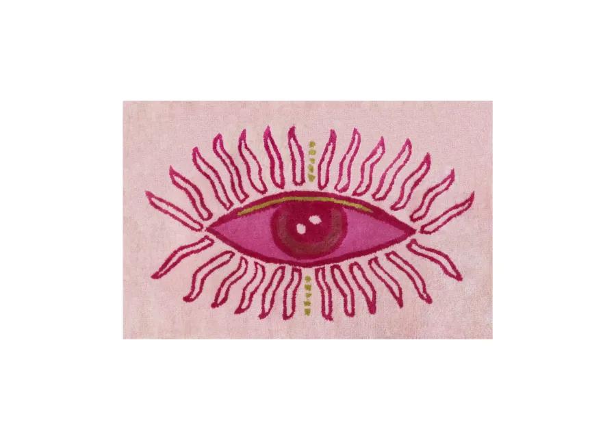 Sol Eye Tufted Mat in Pink