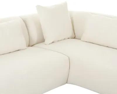 Iris Sectional in Ivory Tweed