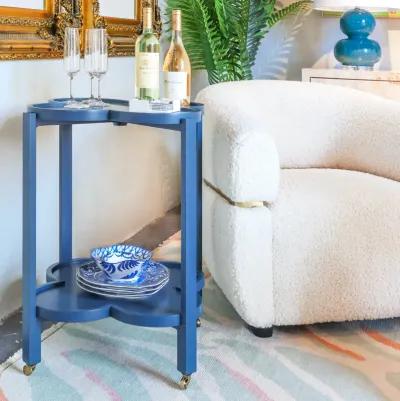 Clover Bar Cart in Dark Blue