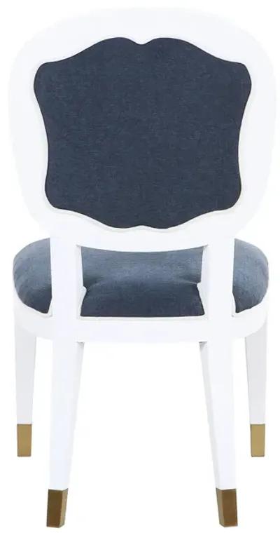 Carlyle Armless Dining Chair in Blue Tweed