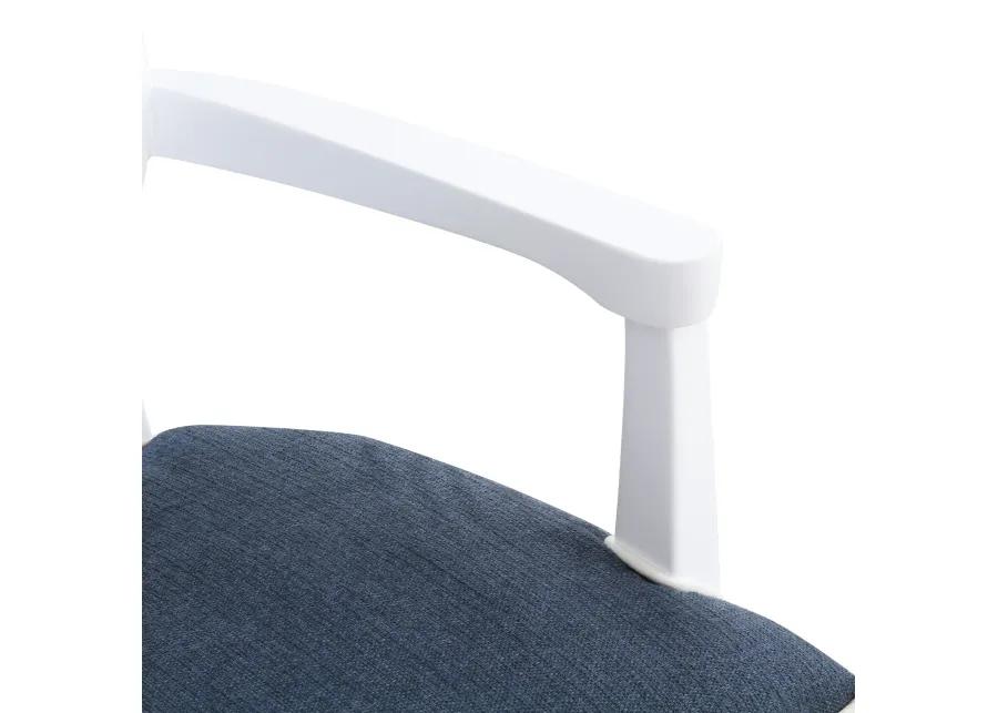 Carlyle Hostess Dining Chair in Blue Tweed