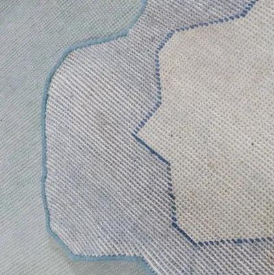 Andrews Ice Blue Turkish Knot Rug