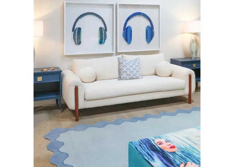 Andrews Ice Blue Turkish Knot Rug