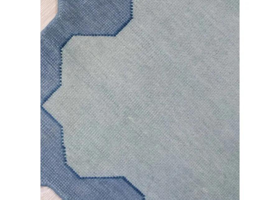 Andrews Ice Blue Turkish Knot Rug