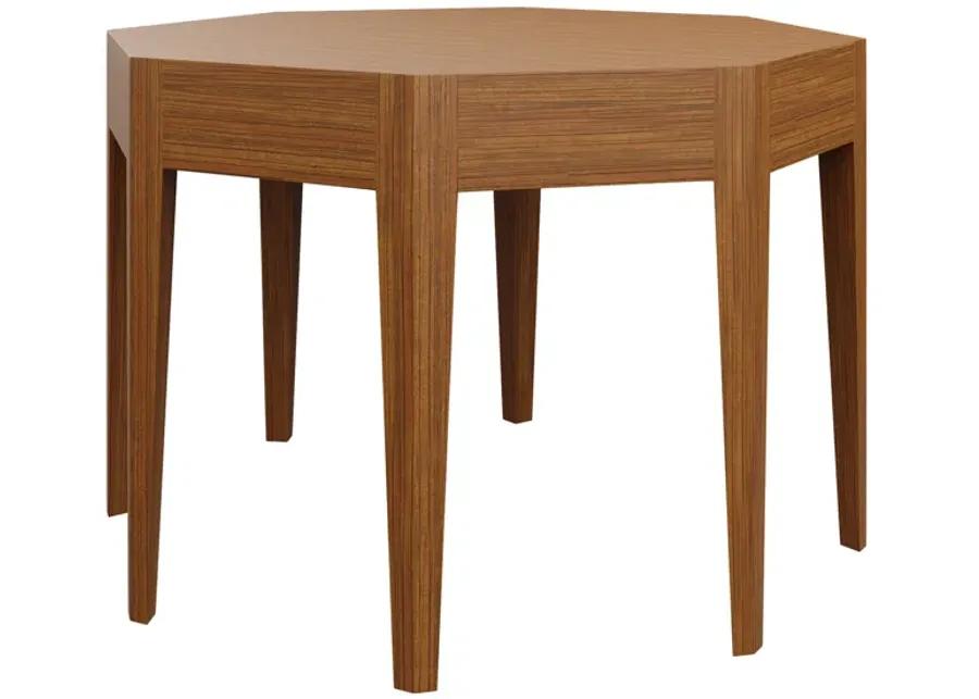 In Stock Felipe Foyer Table 36" Dia. in Zebra Wood