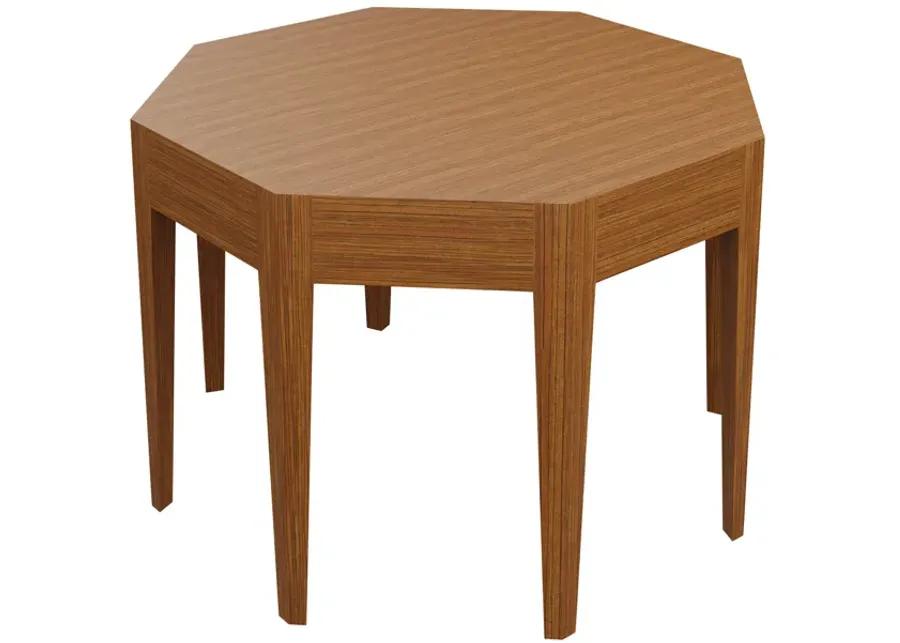 In Stock Felipe Foyer Table 36" Dia. in Zebra Wood