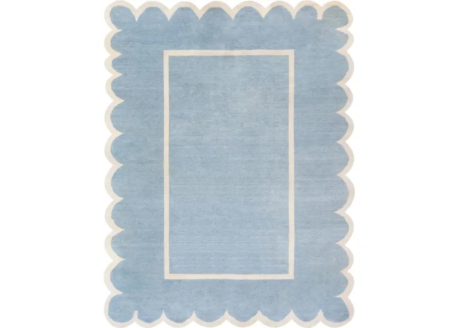 Ruby Blue Turkish Knot Rug