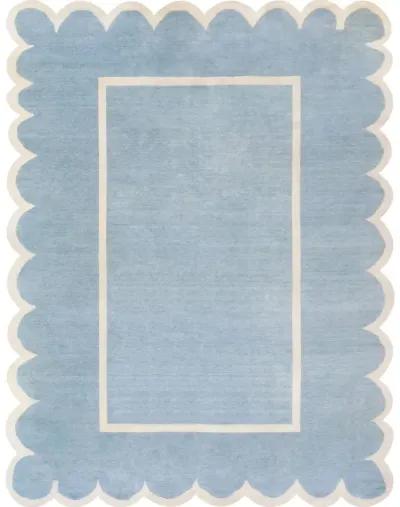 Ruby Blue Turkish Knot Rug