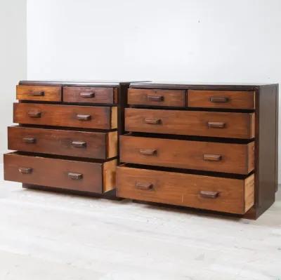 Pair of Vintage Mahogany Chests