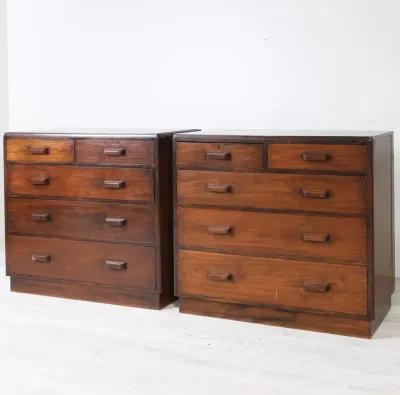 Pair of Vintage Mahogany Chests