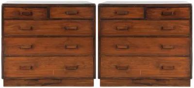 Pair of Vintage Mahogany Chests