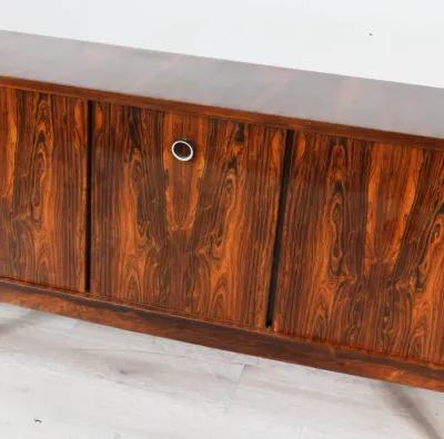 French Modern Mahogany Cocktail Sideboard