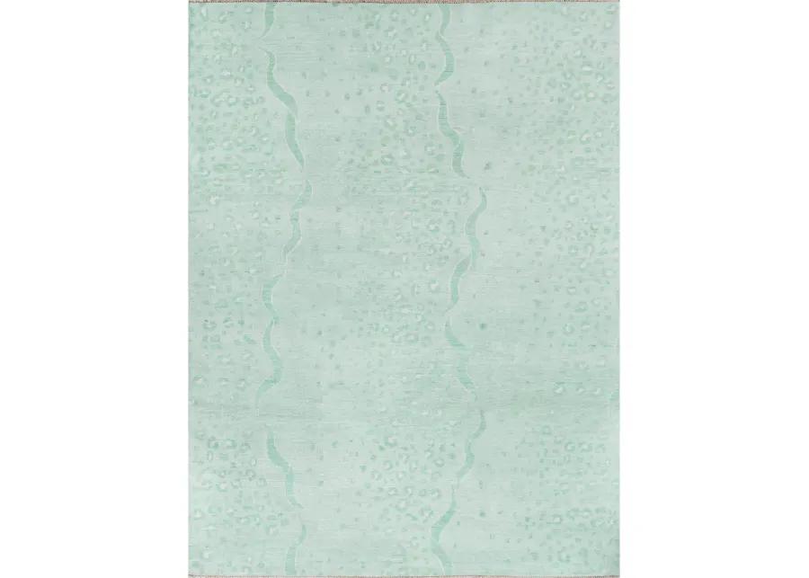 In Stock 8x10 Charlize Mint Turkish Knot Rug