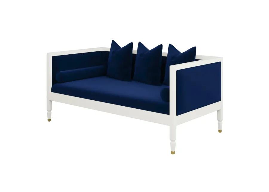 In Stock Kyra Daybed in Adela Navy Velvet