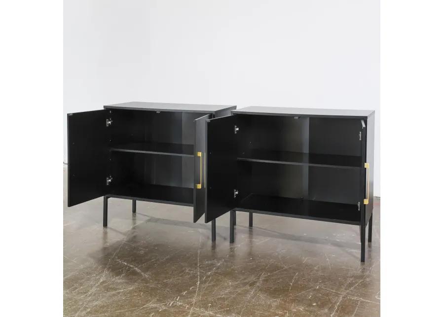 Pair of Modern Black Chests