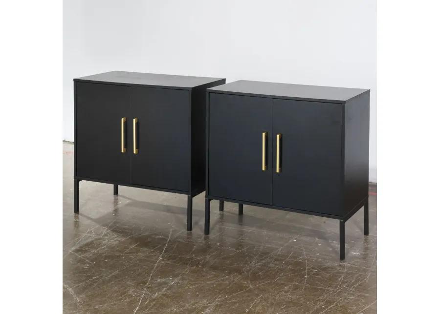 Pair of Modern Black Chests