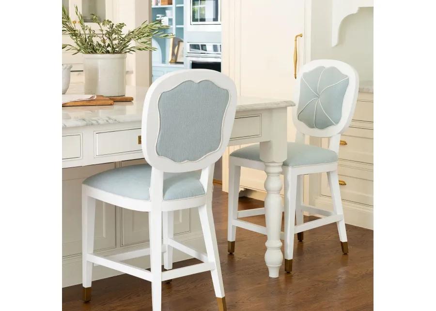 Carlyle Counter Stool in Blue Linen