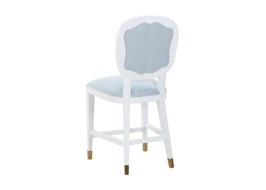 Carlyle Counter Stool in Blue Linen