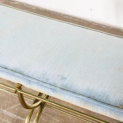 Blue & Brass MCM Cerule Bench