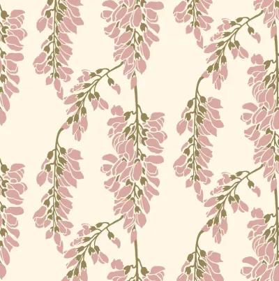 Wisteria Floral Wallpaper - Cream