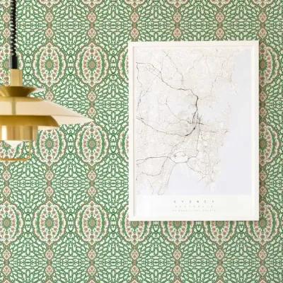 Ottoman Jewel Wallpaper - Kelly Green