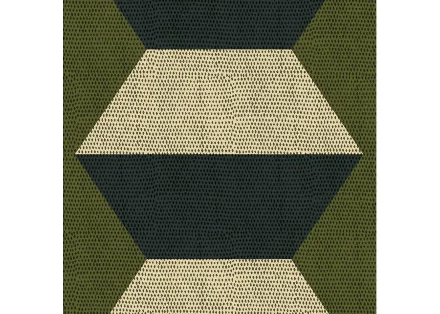 Infinity Blocks Wallpaper - Olive Taupe