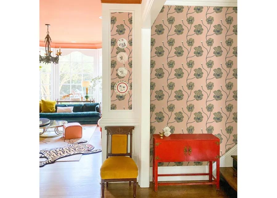 Flourish Wallpaper by Natalie Papier - Sunset Blush