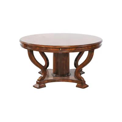 Antique Round Table with Four Leaves