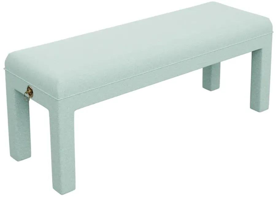 In Stock Arden Bench in Nikki Jade Chenille