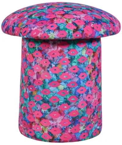 In Stock Yoshi Stool in Lips & Drips Fabric