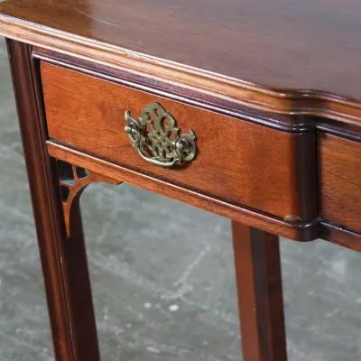 Traditional Console Table with Fretwork