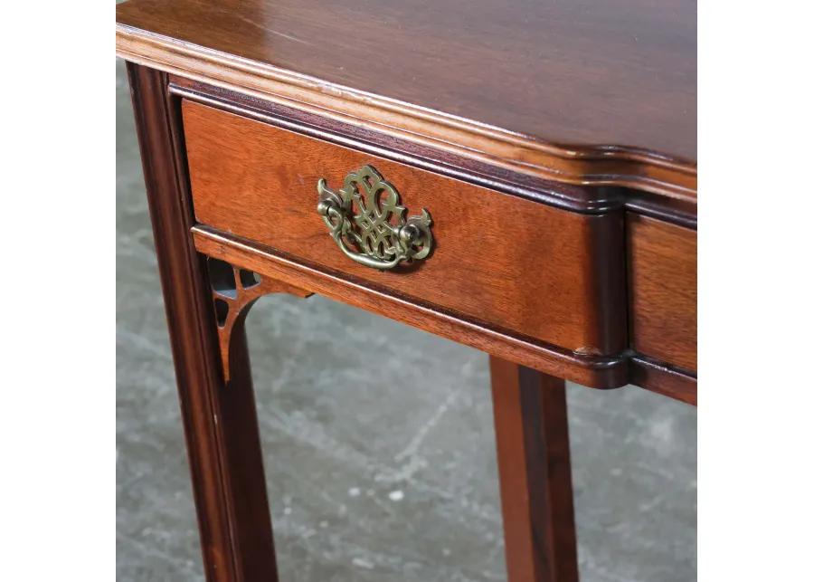 Traditional Console Table with Fretwork