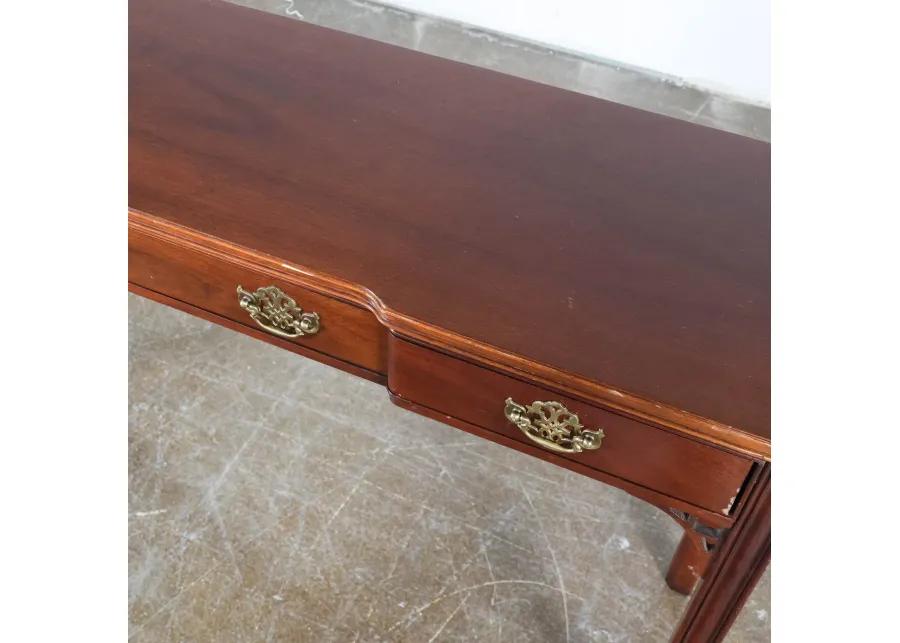 Traditional Console Table with Fretwork