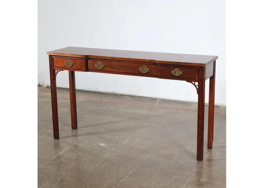 Traditional Console Table with Fretwork