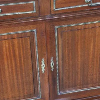 Louis XVI Style White Marble Top Sideboard