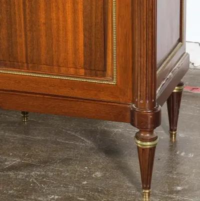 Louis XVI Style White Marble Top Sideboard