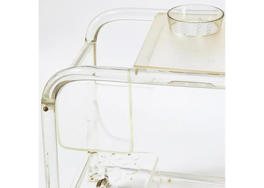 Stellar Lucite Bar Cart