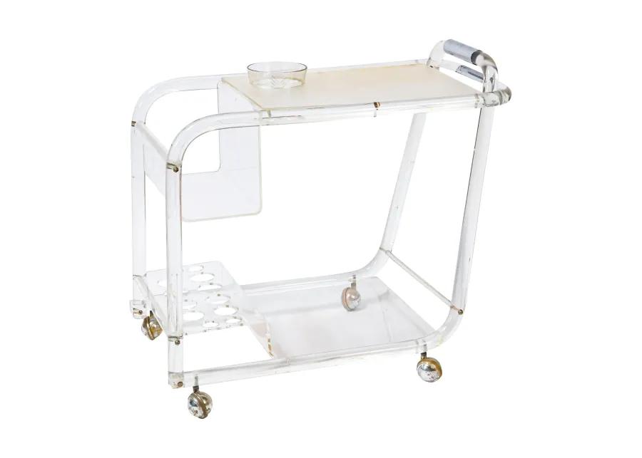 Stellar Lucite Bar Cart