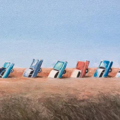 'Cadillac Ranch' Giclee Print by Ginger Fox