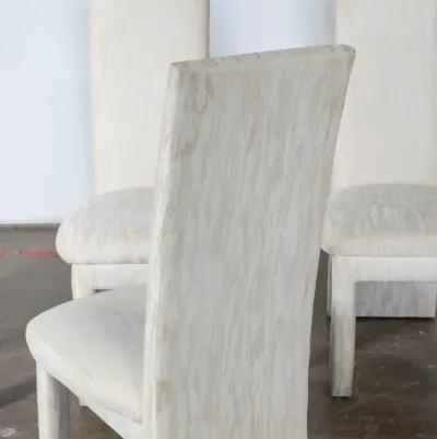 Set of 4 Upholstered High Back Dining Chairs