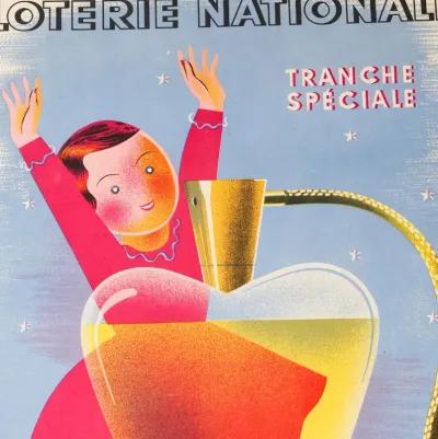 Framed 1939 French Loterie National Poster - Tranches Special des Parfums